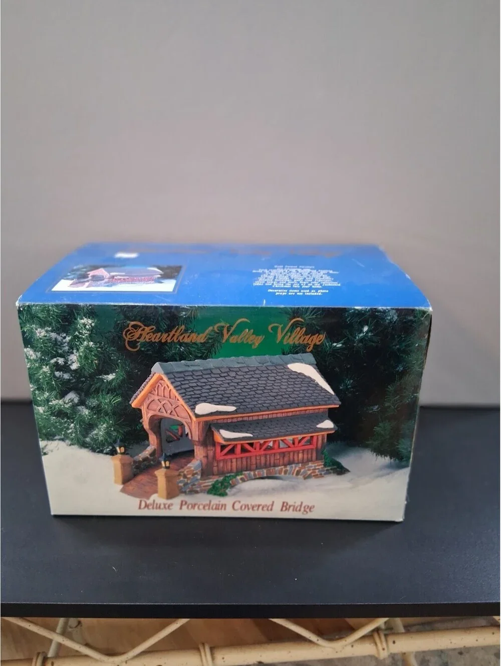 Vintage Heartland Valley Village Porcelain Christmas Bridge